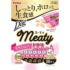 [ペティオ] Meaty ササミ＆レバー 10本入 レトルトタイプ