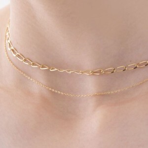 Plain Chain Necklace/Pendant Necklace Jewelry Simple Made in Japan