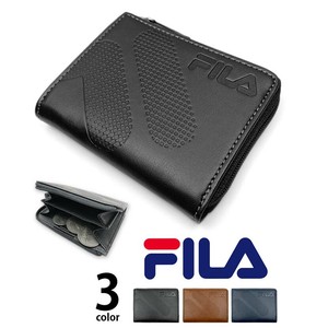 全3色 FILA（フィラ）ドットロゴ型押し ラウンドファスナー コインケース 小銭入れ ミニ財布 (61fl54)