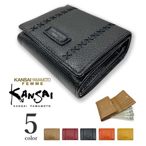 全5色 KANSAI YAMAMOTO（ヤマモト カンサイ）本革 L字ファスナー 二つ折り財布 ウォレット(mj4502)
