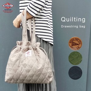 Tote Bag 2Way Quilted Drawstring Bag Ladies' M Men's