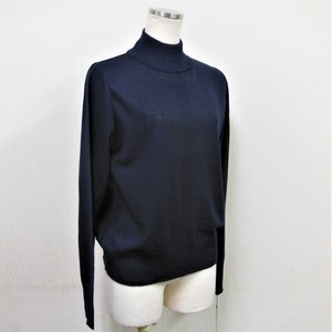 Sweater/Knitwear Plainstitch High-Neck Rib Cashmere Cotton Made in Japan