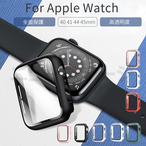 Apple Watch SE Series 8 7 6 5 4用液晶までガラス保護フィルム式ケースカバー【J519】