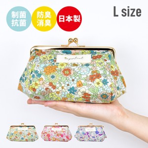 Pouch Gamaguchi Floral Pattern Ladies' Small Case Made in Japan