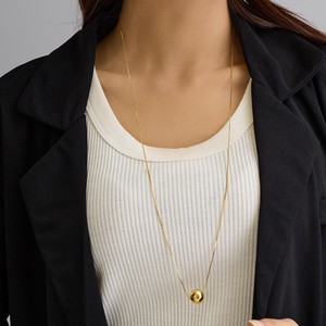 Gold Top Necklace/Pendant Necklace Long Jewelry Simple Made in Japan