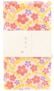 日本製 がーぜたおる 『桜絞り』 フェイスタオル