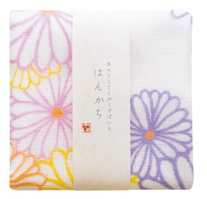 日本製 がーぜはんかち 『彩菊花』 ハンカチ プチギフト