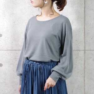Sweater/Knitwear Knitted Cashmere Puff Sleeve Autumn/Winter