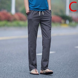 Full-Length Pant Plain Color Casual Thin