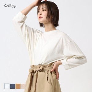 T-shirt cafetty Pullover Linen-blend 8/10 length