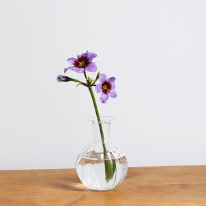 【定番】（高さ9.5cm）リューズガラス　ワイズライン　フラワーベース　アブリコ／リサイクルガラス 花瓶