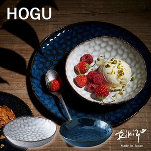 日本製 Rikizo ホグ ボウル S ホワイト ネイビー お皿 おしゃれ 北欧 陶器 食器 手作り