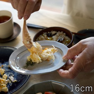 美濃焼 日本製 TAMAKI カラン オーバルプレート16 お皿 陶器 北欧くすみ グレー おしゃれ 食器