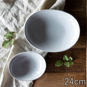 Mino ware Donburi Bowl Gray Pottery M Made in Japan
