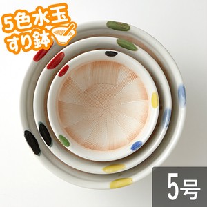 美濃焼 日本製 TAMAKI すり鉢 5号 5色水玉 お皿 おしゃれ 調理道具 陶器 すりごま