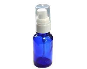 ポンプ空容器 30ml 青色遮光瓶[マッサージオイル、除菌ジェルの詰め替え用ポンプ 化粧用 ]
