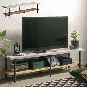 コンクリート調と木目調を組み合わせたテレビボード＜120・150TVボード/マルティナ＞
