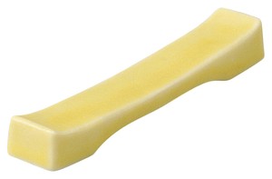 Mino ware Tableware Yellow Chopstick Rest M Straight Made in Japan
