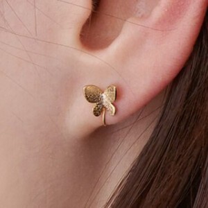 Clip-On Earrings Earrings Butterfly Jewelry Made in Japan