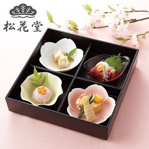 Mino ware Bento Box Flower Four-Partitioned Made in Japan