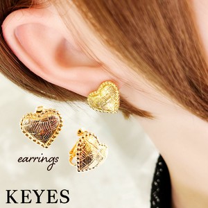 KEYES イヤリング カナダ製　ヴィンテージ  キーズ ハート　22KTゴールドプレート earrings