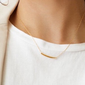 Gold Chain Necklace Jewelry Simple Made in Japan