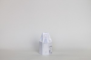 【ペット骨壷・分骨壺】六角袋（サクラ柄）　ホワイト　2寸