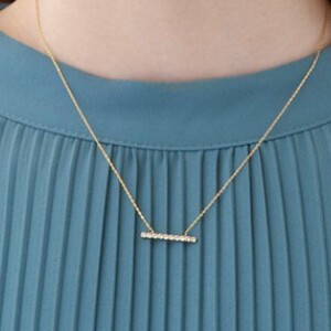 Gold Chain Necklace Bijoux Jewelry Rhinestone Made in Japan