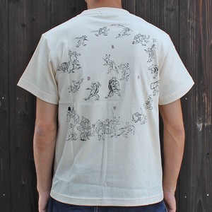鳥獣戯画Tシャツ「うずまき」　倉敷屋の人気和柄Tシャツ