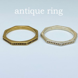 【台紙付き】真鍮リング ニッケルフリー | アンティークカラー 指輪 アクセサリー 古代金・古代銀 JDA