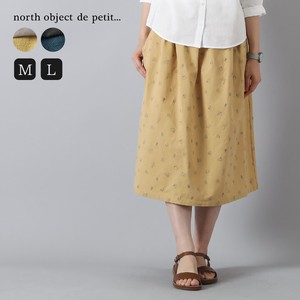 Skirt Waist Cotton Linen Embroidered