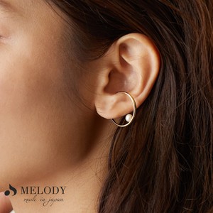 Clip-On Earrings Gold Post Pearl Earrings Ear Cuff Jewelry Made in Japan