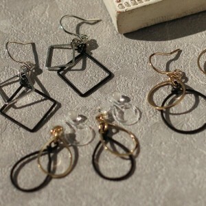Clip-On Earrings Earrings black Jewelry Made in Japan