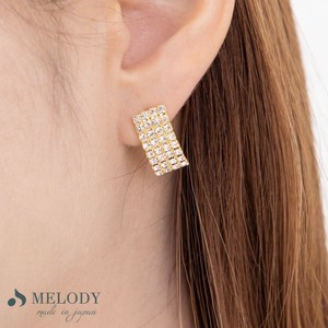 Pierced Earrings Titanium Post Bijoux Jewelry Rhinestone Made in Japan