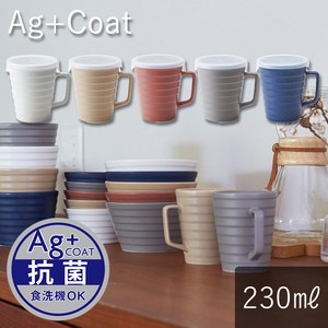 Mino ware PLUS Mug Pottery Antibacterial 5-colors Made in Japan