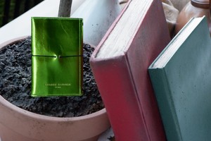 【フランス製】手帳カバー A6スリム ポケットオーガナイザー  ジャングルグリーン