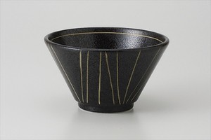 Mino ware Donburi Bowl Gold Stripe Made in Japan