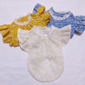 Dog Clothes Ruffle Lace Balloon Summer Sleeve L Spring M