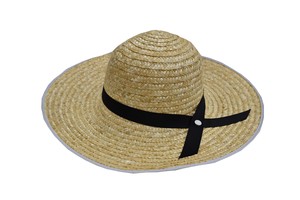 紫外線対策　【3枚組】ガーデニングハット 麦わら帽子　広つば4寸 132
