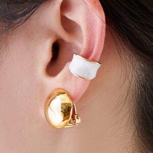 Clip-On Earrings Gold Post Earrings Ear Cuff Jewelry