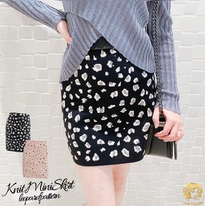 Skirt Knitted Leopard Print
