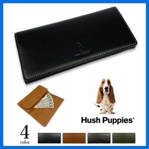 全4色 Hush Puppies ハッシュパピー リアルレザー バイカラー 二つ折り長財布 ウォレット 本革(hp0609)