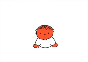ポストカード イラスト ミッフィー/ディック・ブルーナ「やん」絵本 キャラクター 赤ちゃん
