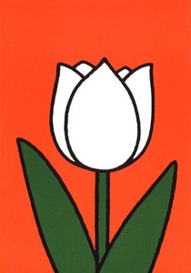 Postcard Flower Miffy Character Tulips