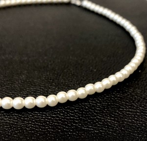 Leather Chain Pearl Necklace Simple