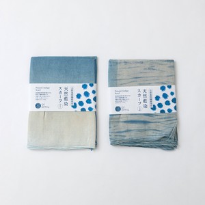 日本製　本藍　吉野葛和紙　天然藍染藍染スカーフ
