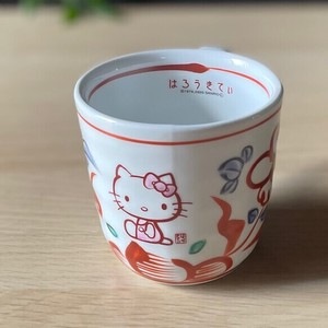 日本製　窯元直送　サンリオ「ハローキティ」×麦山窯　まぐかっぷ - Hello Kitty 紅（あか）「2022新作」