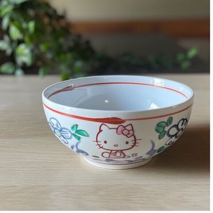 日本製　窯元直送　サンリオ「ハローキティ」×麦山窯　まるぼうる430ml - Hello Kitty 藍（あお）