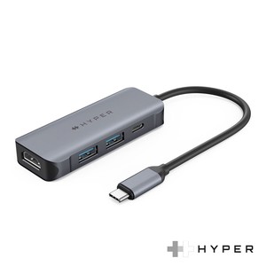 HyperDrive 4in1 USB-C Hub【100W急速充電 / ディスプレイ拡張 / 4K60Hz HDMI / 100W PD USB-C】