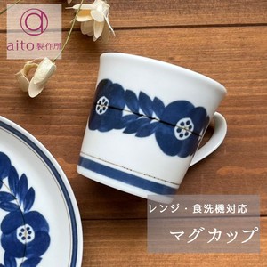 Mino ware Mug Navy Flower Blue Casual Blossom Made in Japan